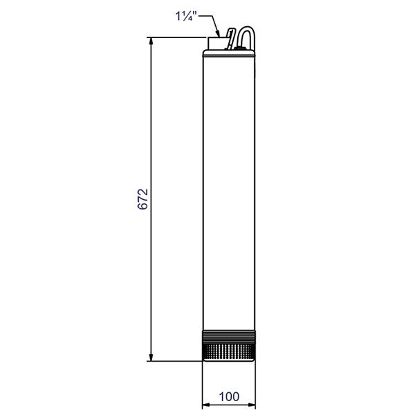 Aquasub 55-100 M 230V 20m Kabel inkl. Kondensatorstecker 25mF