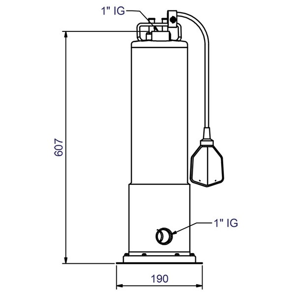 Rainsub 60 230 V/MA Unterwassermotorpumpe geeignet für schwimmende Entnahme