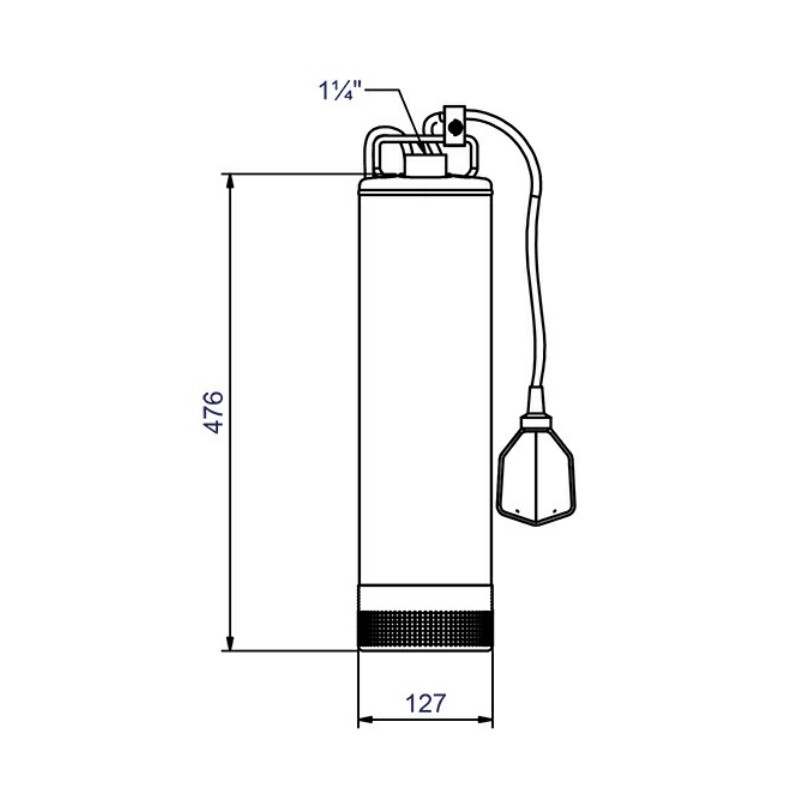 Zehnder Aqua 5/40MA, 230 V, 5" Unterwassermotorpumpemit
Schwimmerschalter.