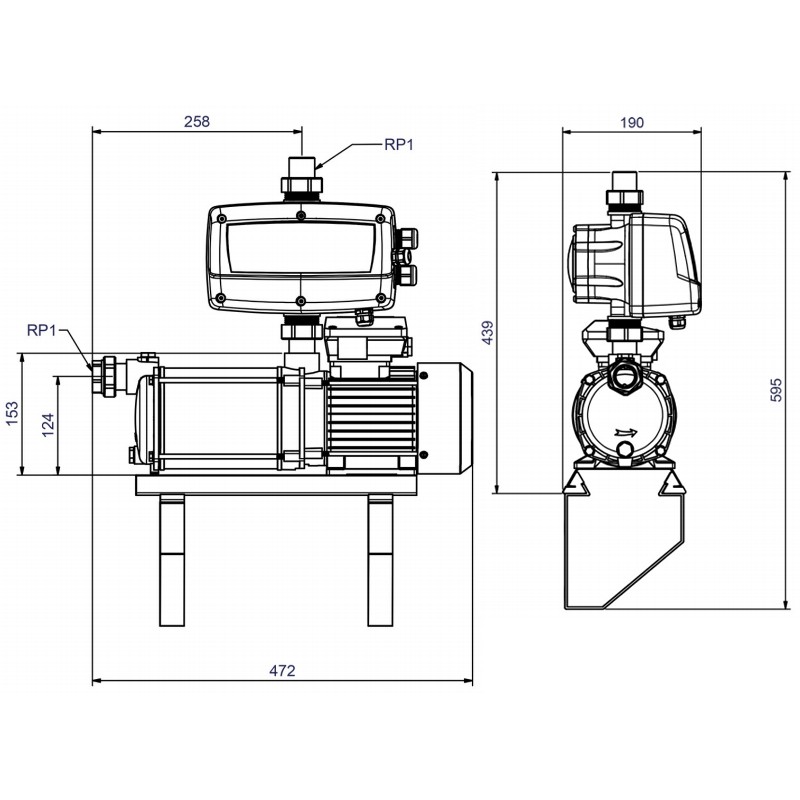 Zehnder CPN 15-5 B with console ZP Speedcontrol
Comfort mit Speedmatic: normalsaugende,
mehrstufige, horizontale
Kreiselpumpe mit automatischer
Drehzahlregelung für konstanten
Abgabedruck