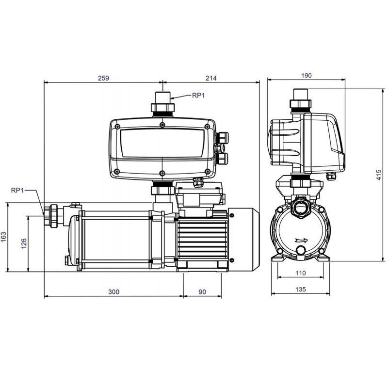 Zehnder CPN 20-5 B ZP Speedcontrol
Comfort mit Speedmatic: normalsaugende,
mehrstufige, horizontale
Kreiselpumpe mit automatischer
Drehzahlregelung für konstanten
Abgabedruck