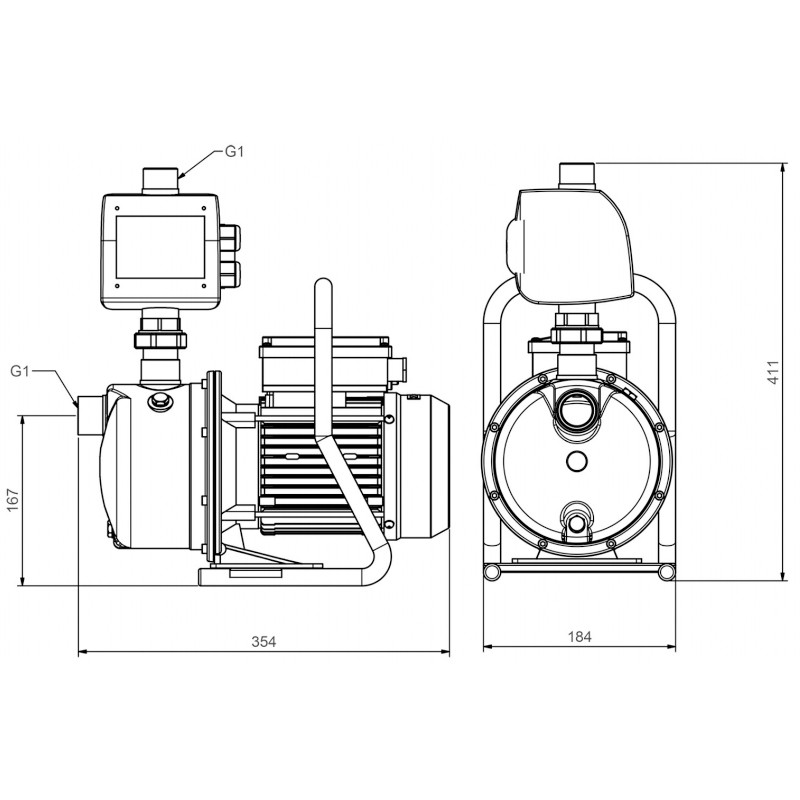 Zehnder Gardenpress 1000 mit ZP Control
Ad Pro, selbstansaugende Injektor
Kreiselpumpe aus Edelstahl mit
Schaltgerät ZP Control Ad Pro, fertig
verkabelt, 230 V, mit Tragegriff und
Ein-und Ausschalter, 2m Netzkabel
und Stecker, Messing Verschraubung,
Ansch