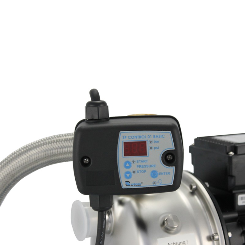 Zehnder Garden 1000 Hauswasserwerk,
selbstansaugende Injektor Kreiselpumpe
aus Edelstahl inkl. elektronischem
Druckschalter für Automatikbetrieb
und Druckbehälter mit
austauschbarem Membrankörper in
Trinkwasserqualität