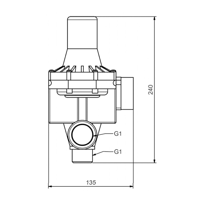 Zehnder Schaltautomat Kit02-3 pro, Einschaltdruck
1,5 bar, zur Steuerung
von Pumpen mit Trockenlaufschutz,
Steckerfertig mit Kabel und Kupplung,
max.10 A Nennstrom