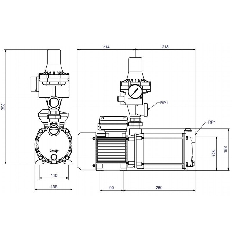 Zehnder CPS 15-5 MB / Kit02 pro,
selbstansaugende mehrstufige
Kreiselpumpe, Saug- u. Druckgehäuse
aus Messing, Mantel aus Edelstahl
mit Schaltgerät Kit 02, fertig
verkabelt, 230 V, 2m Netzkabel und
Stecker, Messing Ver., Anschl. 1“ IG