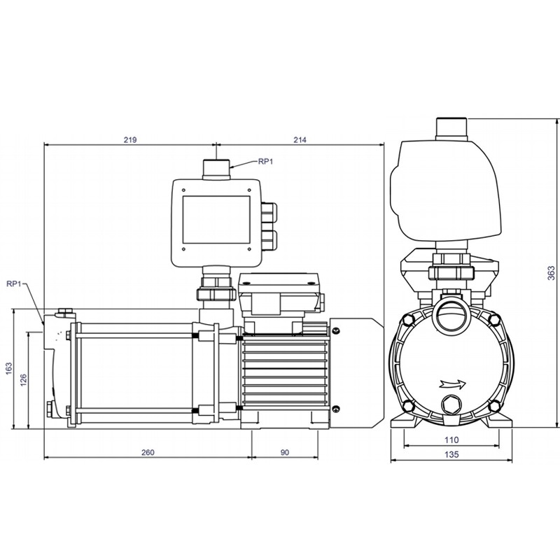 Zehnder CPS 20-5 MB / ZP Control Ad Pro,
selbstansaugende mehrstufige
Kreiselpumpe, Saug- u. Druckgehäuse
aus Messing, Mantel aus Edelstahl
mit Schaltgerät ZP Control Ad Pro,
fertig verkabelt, 230 V, 2m Netzkabel
und Stecker, Messing Ver., Anschl.
1“ IG