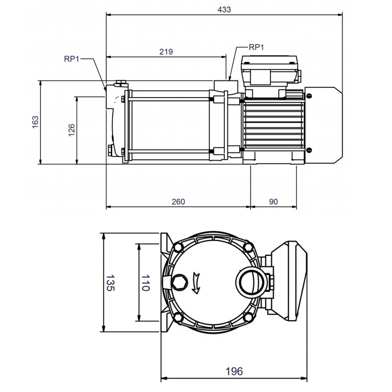 Zehnder CPS 20-5 MB, 230 V, selbstansaugende
mehrstufige Kreiselpumpe
aus Saug.-u. Druckgehäuse aus Messing
mit Edelstahlmantel, Anschlüsse
1“ IG