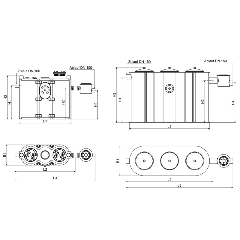 Fettabscheider NS 1 oval 