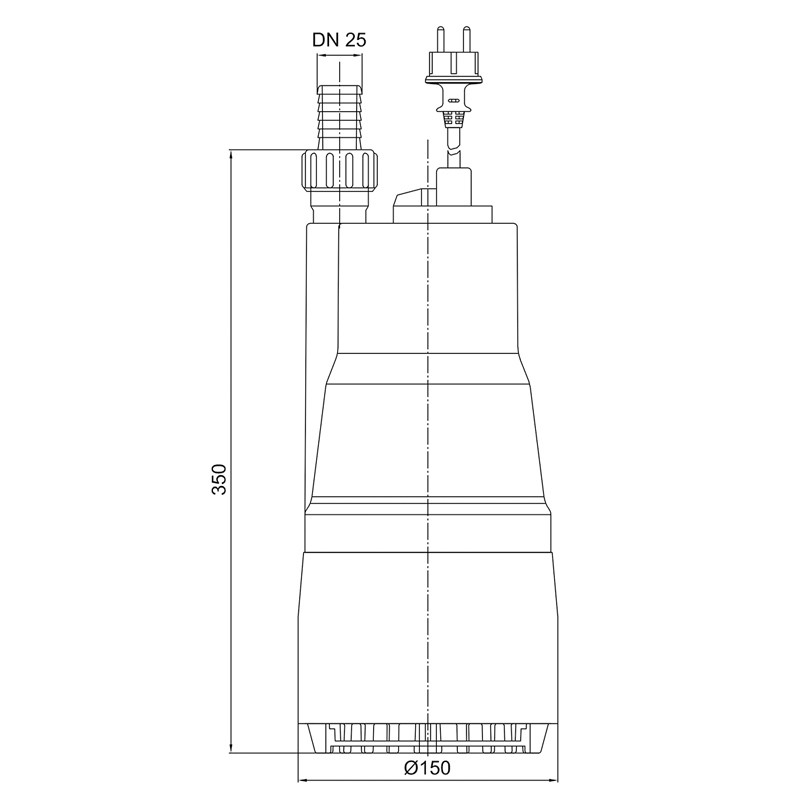 TDP 800 Tauchdruckpumpe ohne Schwimmerschalter