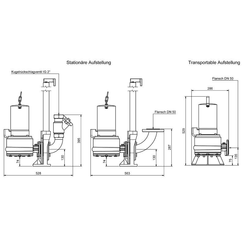 ZFS 71.3 D Ex Abwasser-Tauchpumpe mit Schneidwerk