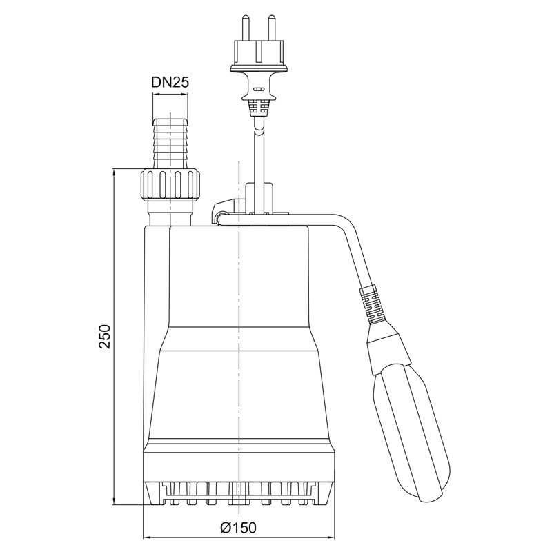 ZM 280 A Schmutzwasser-Tauchpumpe mit Schwimmerschalter