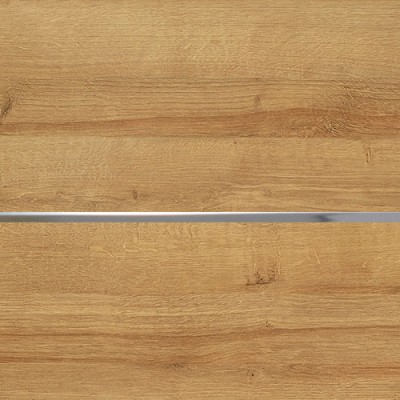 Riviera Eiche quer Nachbildung mit chromfarbener Einlage - F1434 Riviera Eiche quer Nachbildung mit chromfarbener Einlage - F1434