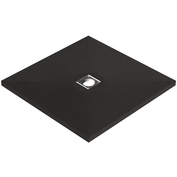 Bodenbündige, verfliesbare Duschtasse 1100x1100x45 mm (rollstuhlbefahrbar) Ablaufposition mittig, waagerecht / senkrecht