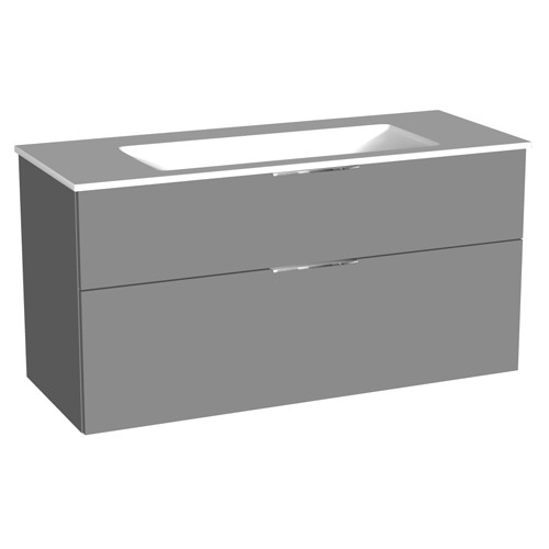 Burgbad Eqio Mineralguss-Waschtisch+Waschtischunterschrank  