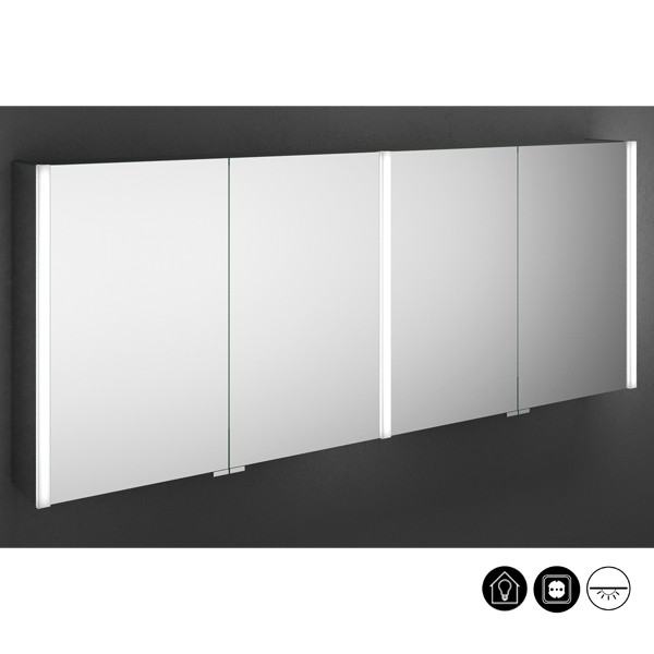 Burgbad Cube Spiegelschrank mit vertikaler LED-Beleuchtung 1600 (SPFW160)