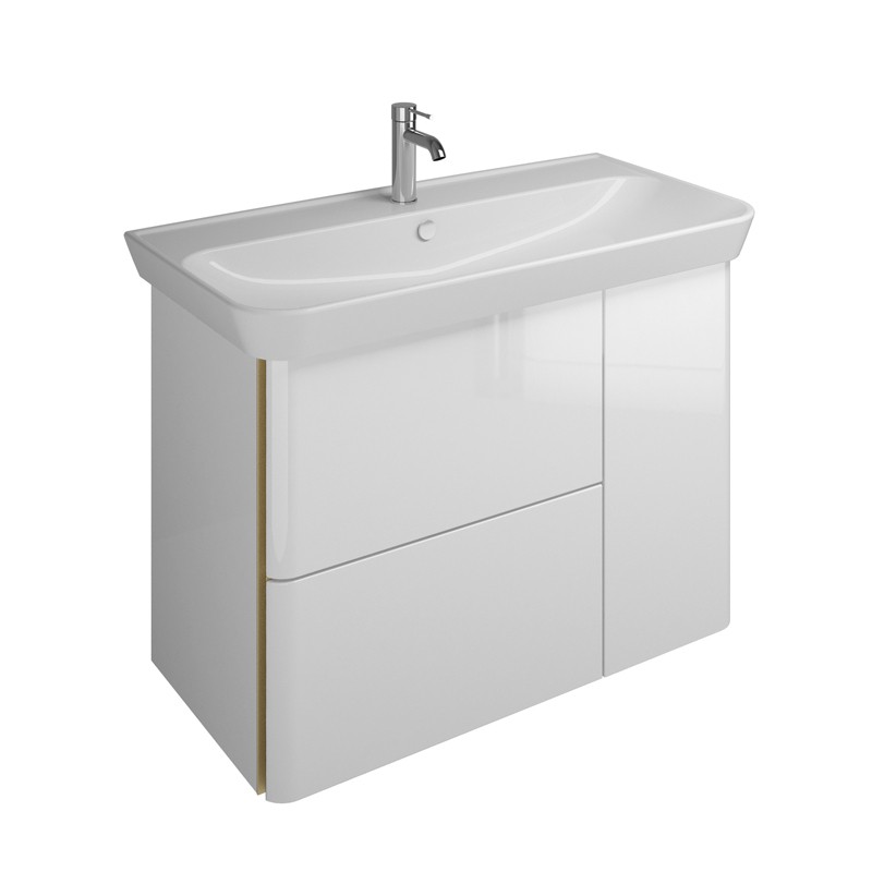 Burgbad Iveo Keramik-Waschtisch+Waschtischunterschrank (SFEZ100)