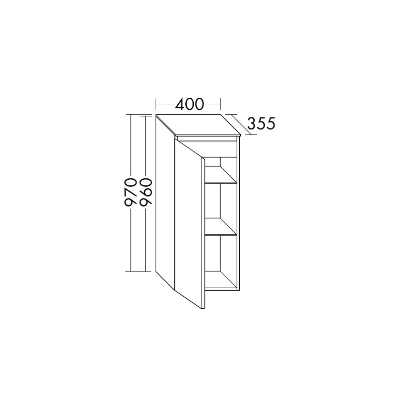 Burgbad Lin20 Halbhoher Schrank (UHFH040) PG1 Melamin