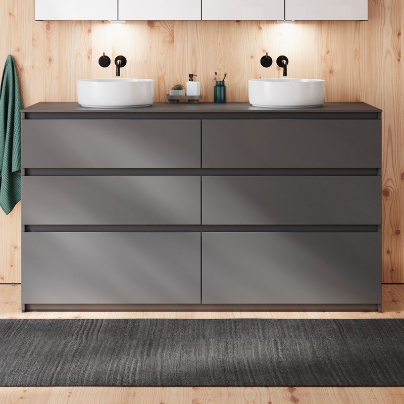 Burgbad Lin20 Waschtischunterschrank 160 (SGRD160) PG2 Acrylfront/Mehrfachlackierung Matt