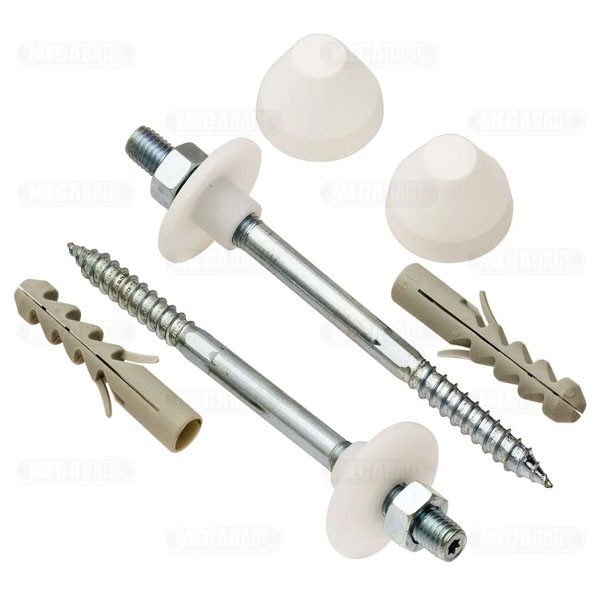 DU Befestigung für Wand-WC und Wand-Bidet, Abdeckkappen weiß