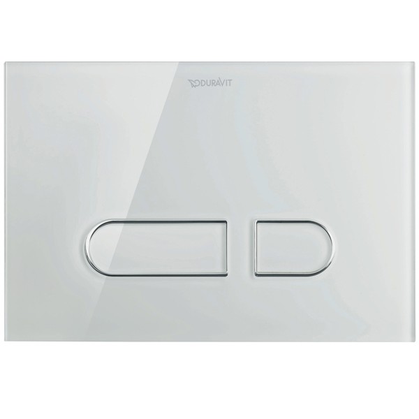 DU Betätigungsplatte A1, für WC, 229,8x157mm, Glas Weiß
