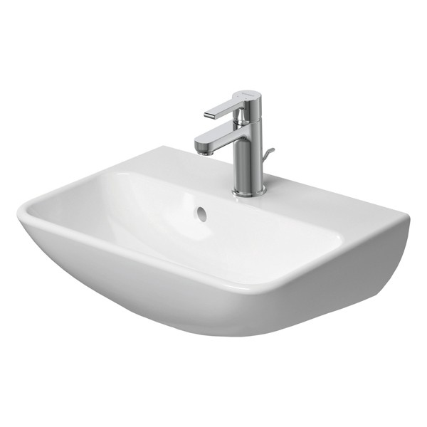 DU Handwaschbecken ME by Starck 450 mm m it ÜL, mit HLB, 1 HL, weiß,Durashield
