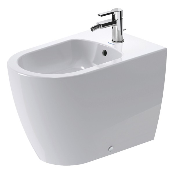 DU Stand-Bidet ME by Starck 600 mm mit Ü L, mit HLB, 1 HL, BTW, weiß,Durashield
