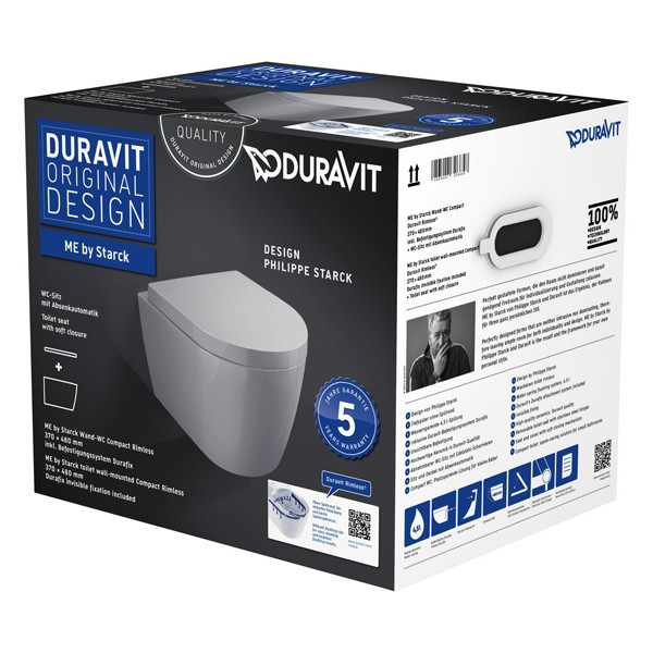 DU WWC-Set ME by Starck 480mm,rimless Du rafix,TS,weiß,inkl.WC-Sitz m.Absenk,DS