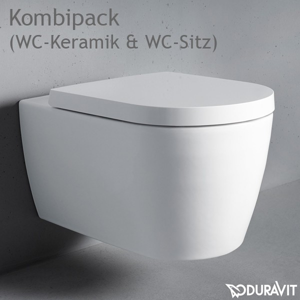 Duravit Wand WC-Set ME by STARCK, Rimless,Durafix TS,weiß,inkl.WC-Sitz m.Absenkautomatik