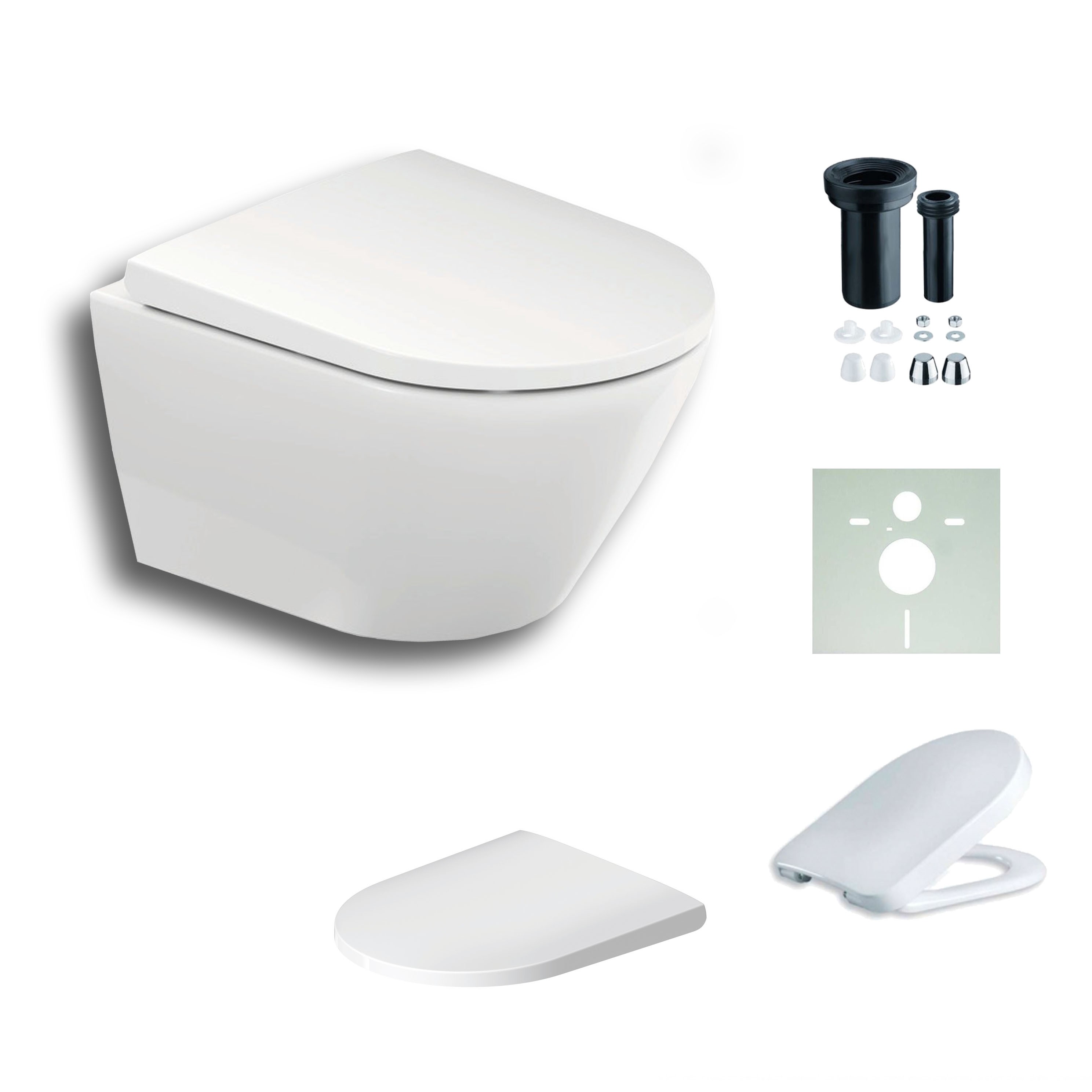 Duravit D-Neo wandhängendes Tiefspül-WC Compact rimless, weiß 2588090000