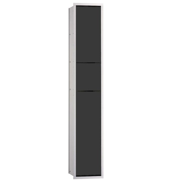 emco asis Gäste-WC-Modul (150) UP, 964mm, o.EB-Rahmen, alu/schwarz