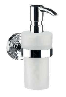 emco polo Seifenspender Kunststoff weiss, Kunststoffpumpe, chrom
