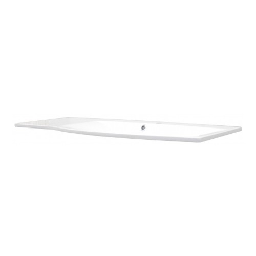 Fackelmann LUGANO Waschbecken rechts 115x15,5x46 Weiss  