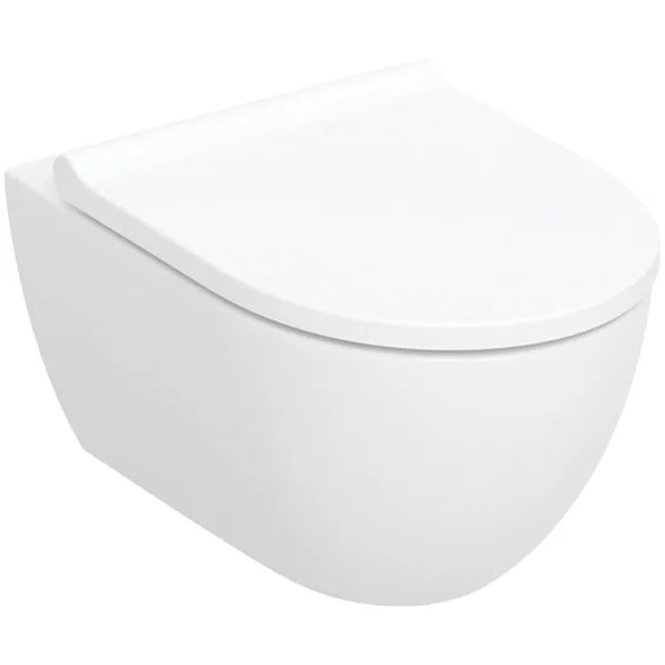 Geberit Acanto Set WWC m. WC-Sitz, Tiefspüler TFlush, geschl.Fo, T:53cm, weiß,KeraTect