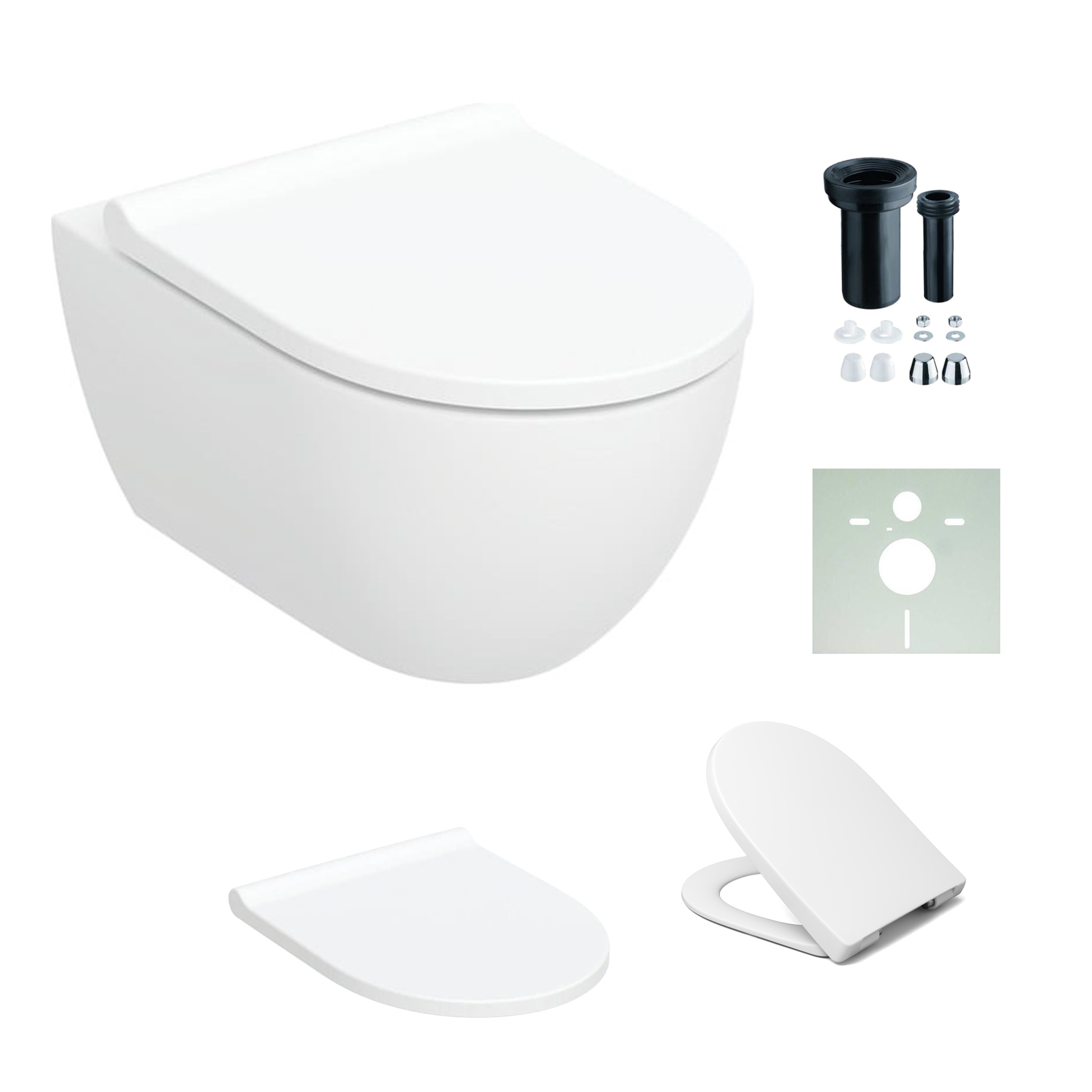 Geberit Acanto wandhängendes Tiefspül-WC mit KeraTect Beschichtung, weiß 502774008