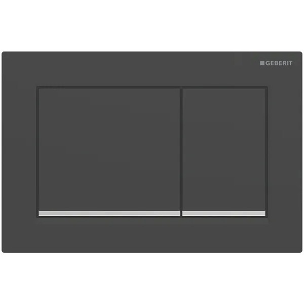 Geberit Omega30 BetPl., für 2-Mengen-Sp. schwarz matt lackiert, Etc. /hgl.verchr.