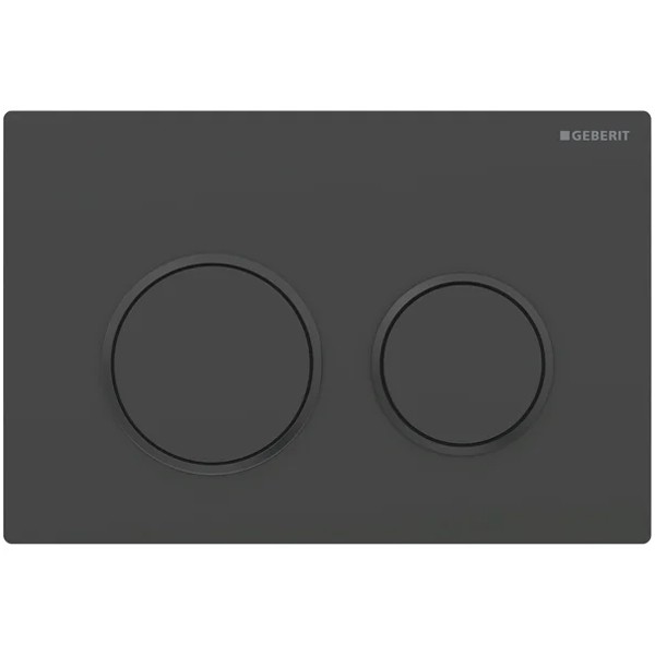 Geberit Omega20 BetPl., für 2-Mengen-Sp. schwarz matt lackiert, Etc. /schwarz