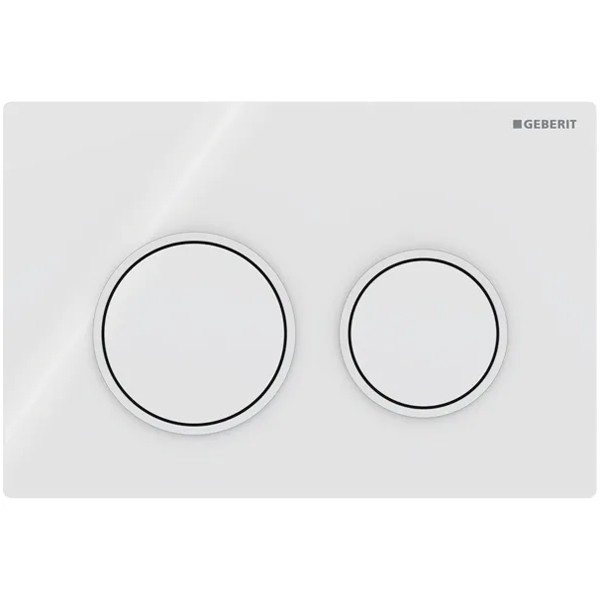 Geberit Omega20 BetPl., für 2-Mengen-Sp. weiß / weiß matt