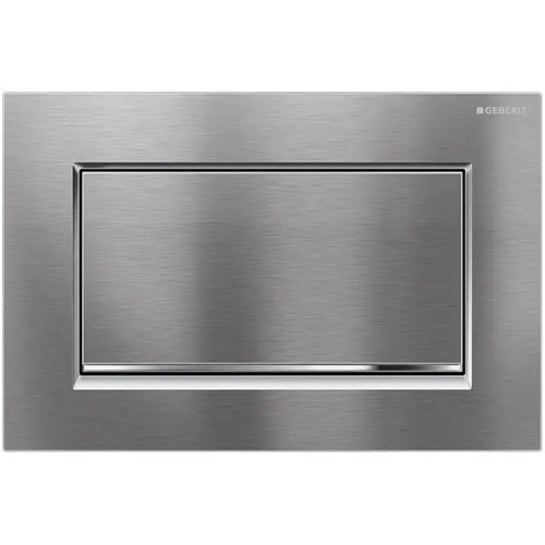Geberit Betätigungsplatte Sigma30, für Spül-Stopp-Spülung Chrom gebürstet / Glanzchrom / Chrom gebürstet