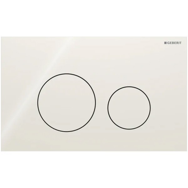 Geberit Sigma 40 BetPl., für 2-Mengen-Spülung Round, Glas, sand-grau
