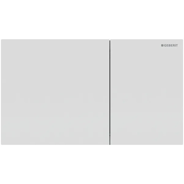 Geberit Sigma70 BetPl., für 2-Mengen-Spülung Edelstahl mattweiss lackiert