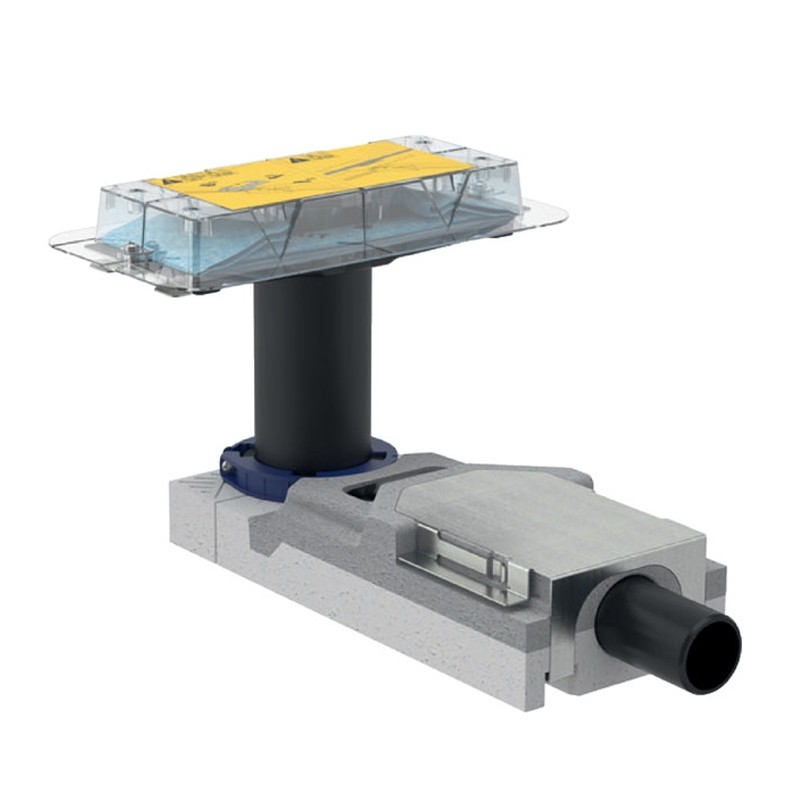 Geberit CleanLine Rohbauset für Duschrinnen, für Estrichhöhe am Einlauf 65-90 mm