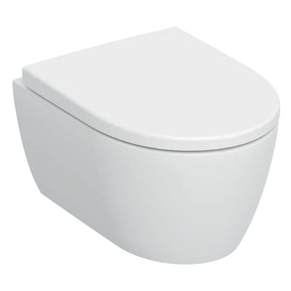 Geberit iCon Set WWC Tiefsp., verk., geschl. TurboFlush, m. WC-Sitz, T:49cm, weiß