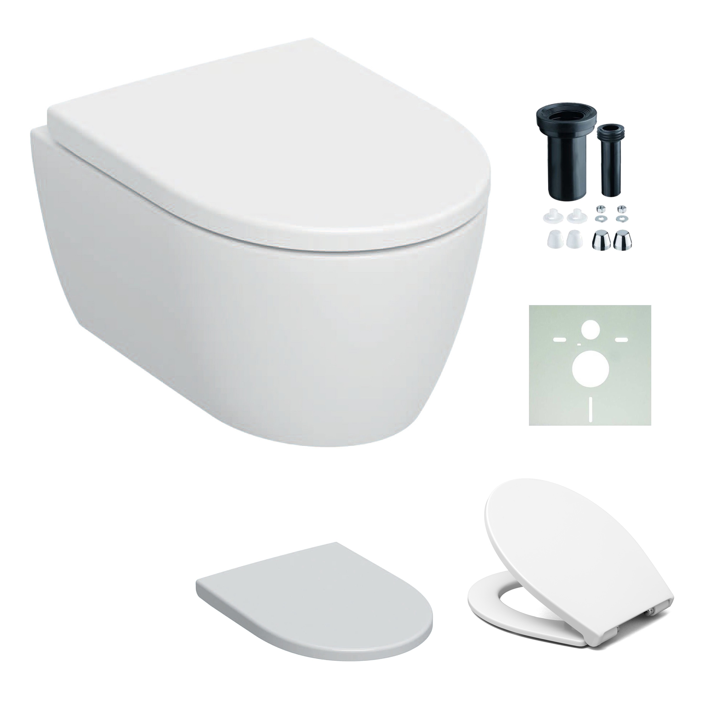 Geberit iCon wandhängendes Tiefspül-WC, weiß 503048001