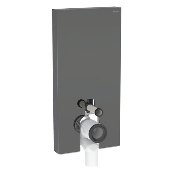 Geberit Monolith Plus Sanitärmodul f. SWC 101cm, Glas lava / alu. schwarzchrom