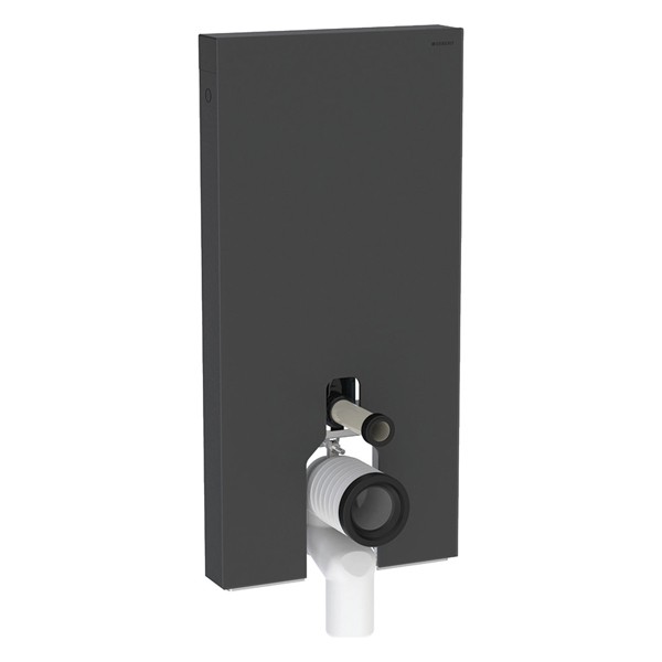 GE Monolith Plus Sanitärmodul für SWC 101cm, Glas schwarz /schwarz Alu. gebü.