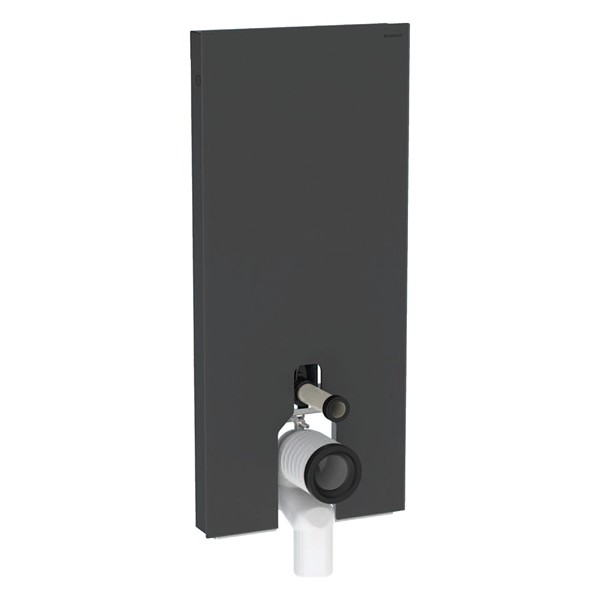 GE Monolith Plus Sanitärmodul für SWC 114cm, Glas schwarz /schwarz Alu. gebü.