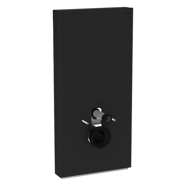 GE Monolith Plus Sanitärmodul für WWC 101cm, Glas schwarz /schwarz Alu. gebü.