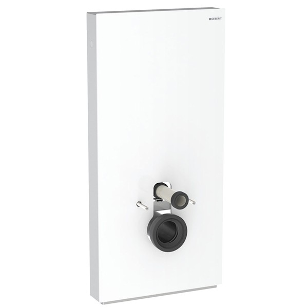 Geberit Monolith Plus Sanitärmodul f. WWC 101cm, Glas weiß /Aluminium