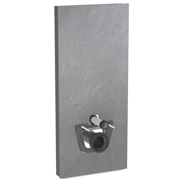 Geberit Monolith Plus Sanitärmodul f. WWC 114cm Steinzeug Schieferop., alu.schwchr