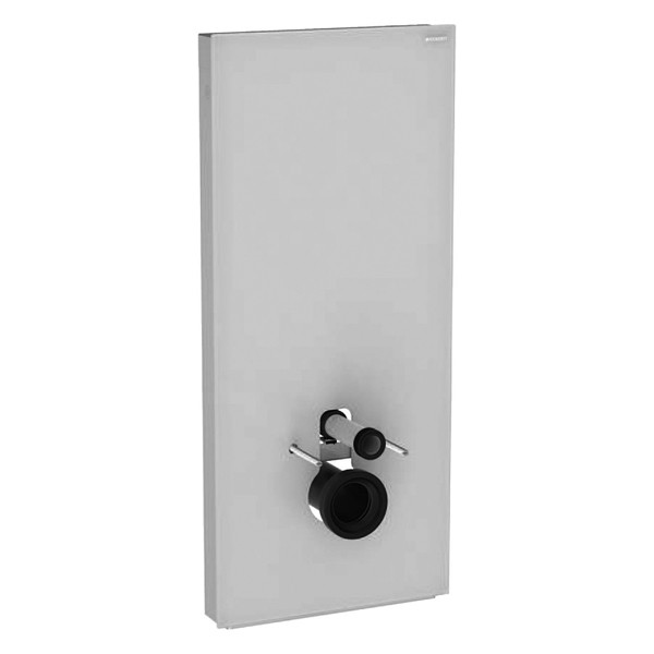GE Monolith Plus Sanitärmodul für WWC 114cm, Glas weiß / Aluminium gebürstet